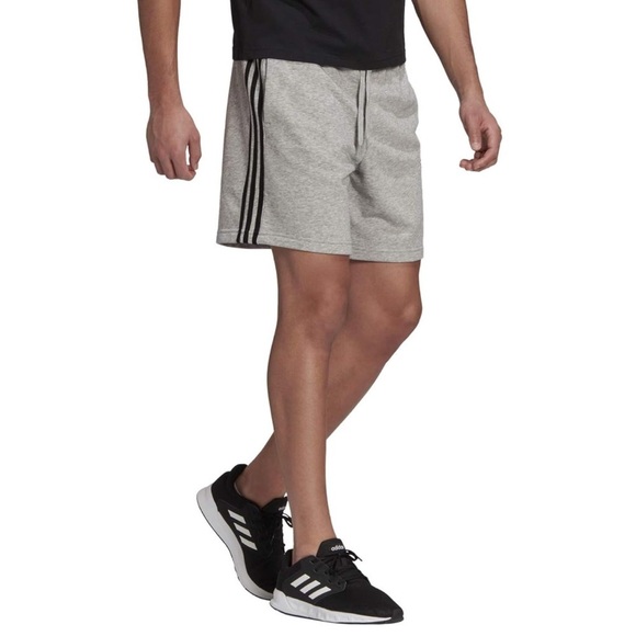 ADIDAS • Men’s Heather Grey Multi Sport Training Essential Shorts - Picture 2 of 7